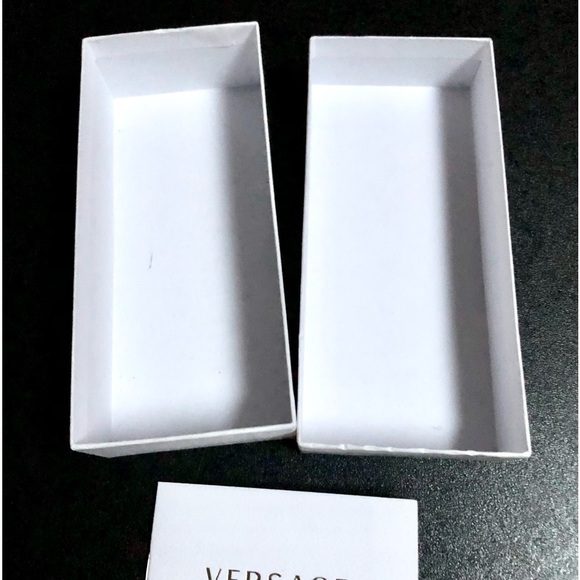 VERSACE Havana Red Eyeglasses white empty case size7W x 3L w/authentication card - Picture 4 of 9